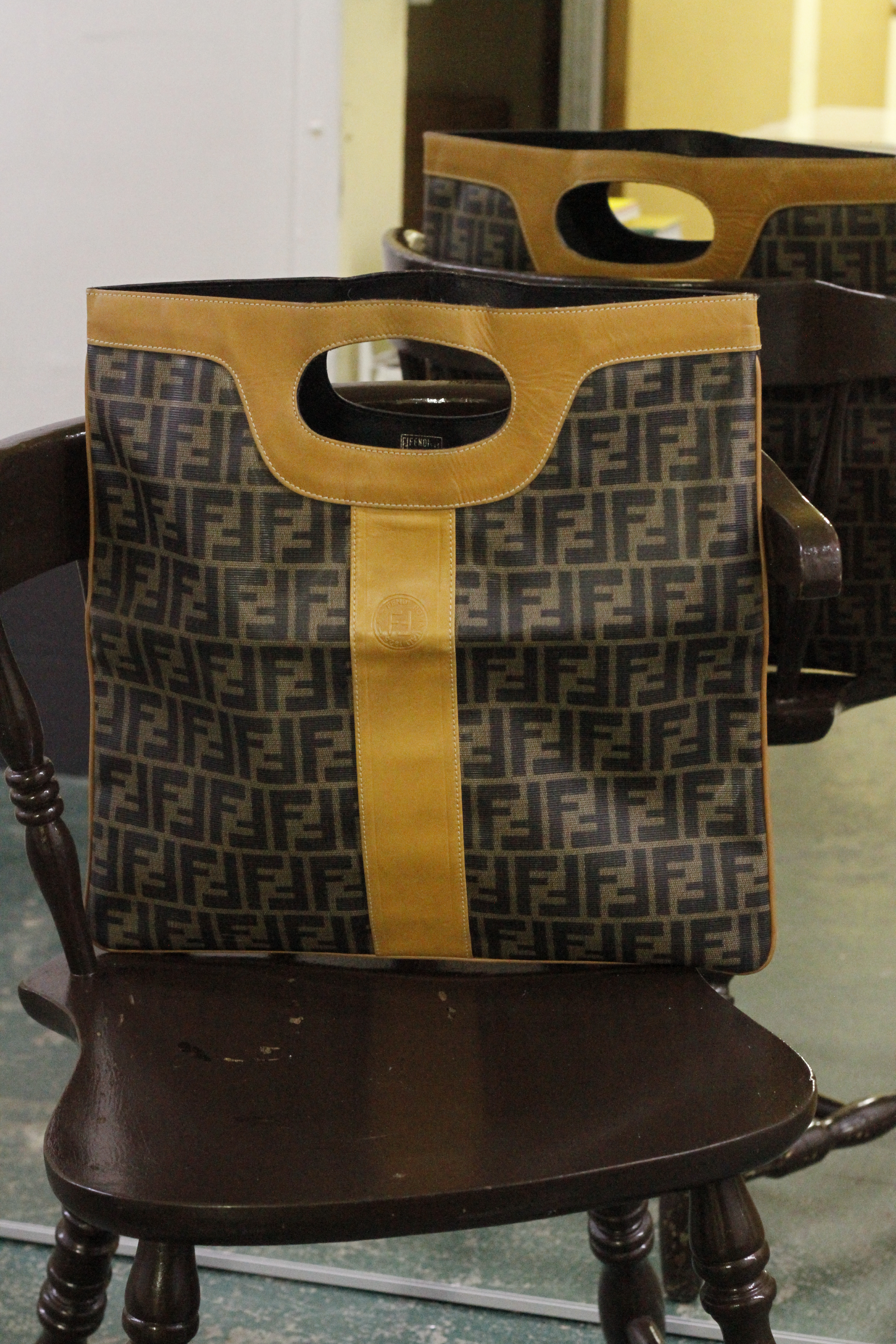 Vintage Fendi Zucca Foldover Clutch