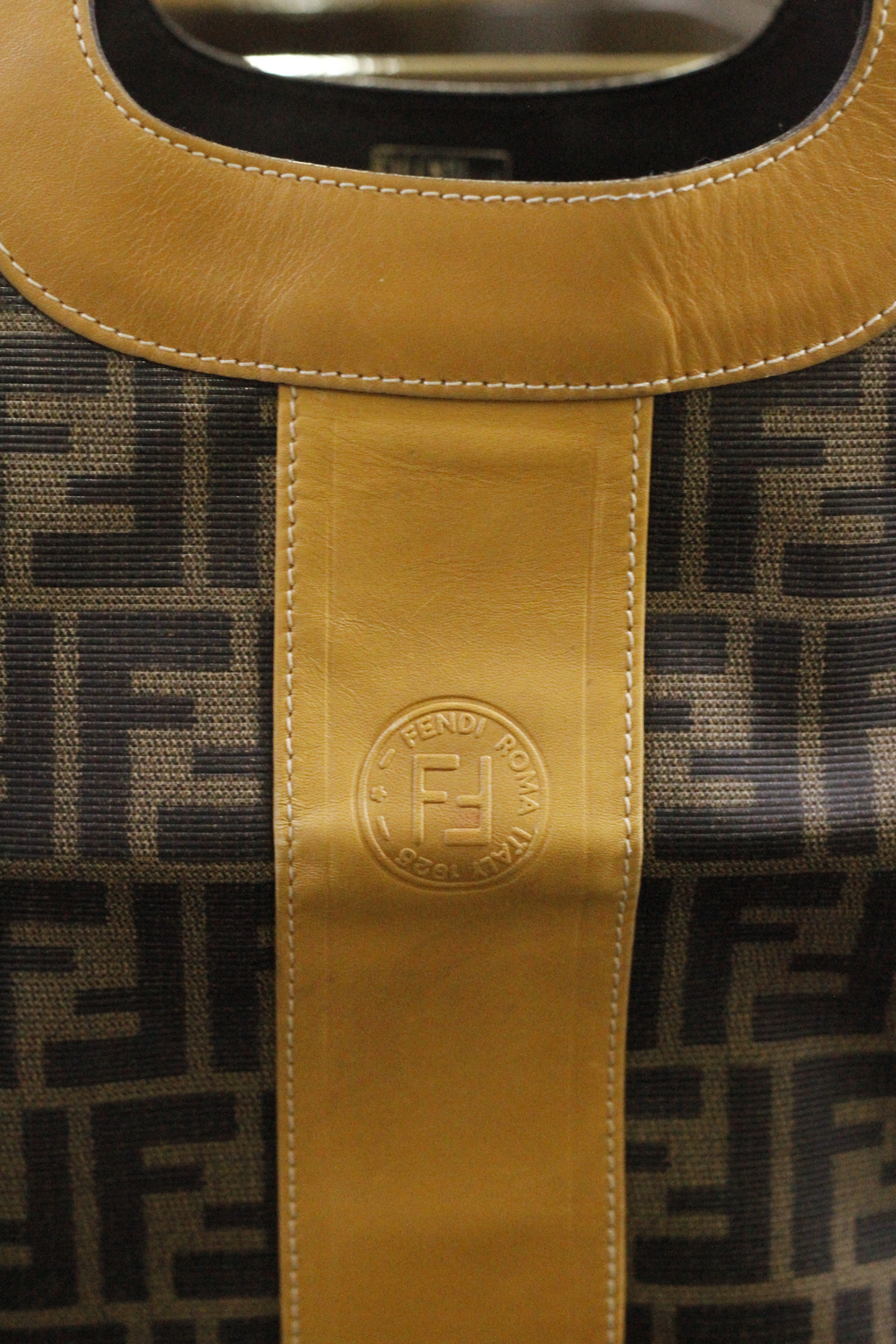 Vintage Fendi Zucca Foldover Clutch