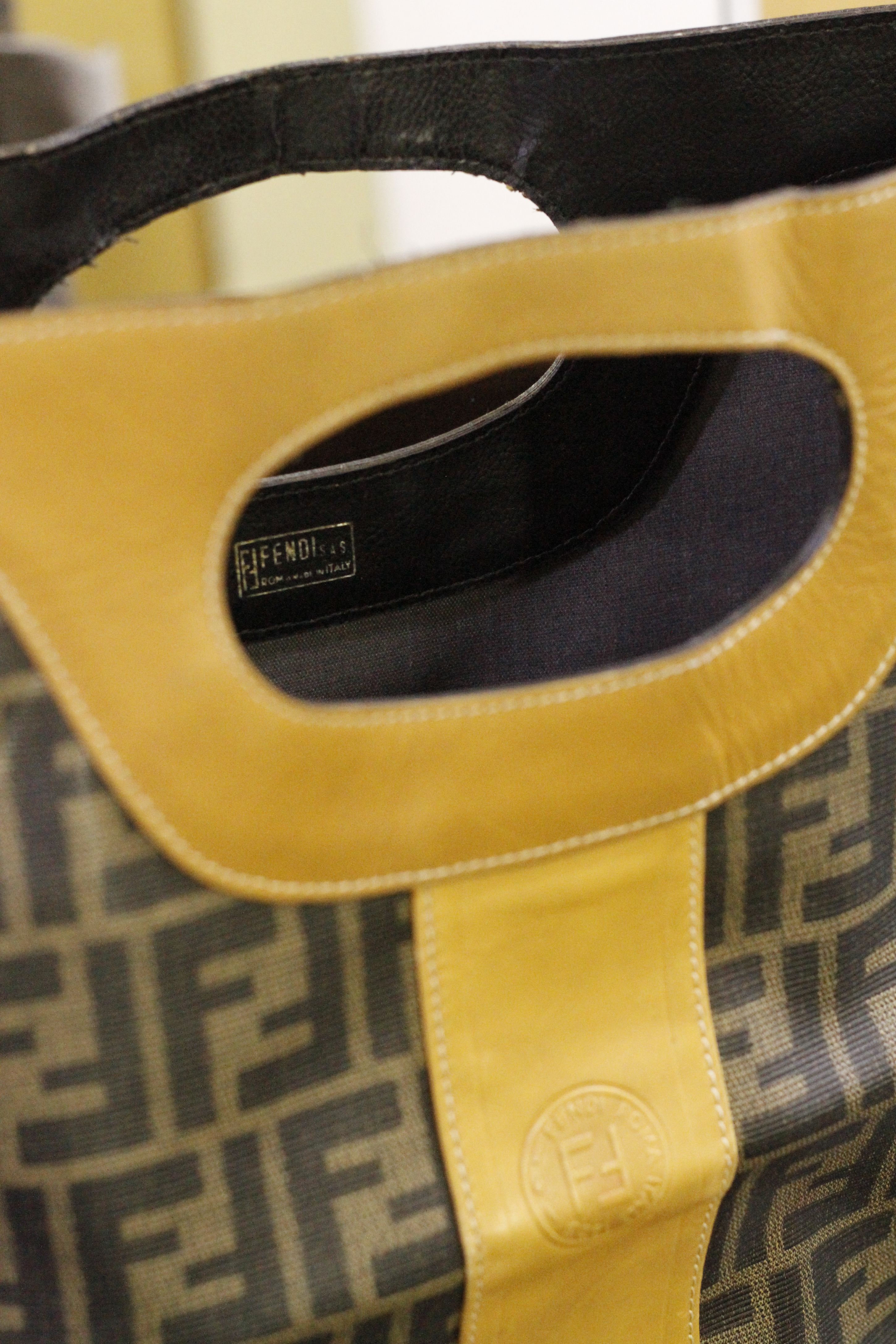 Vintage Fendi Zucca Foldover Clutch