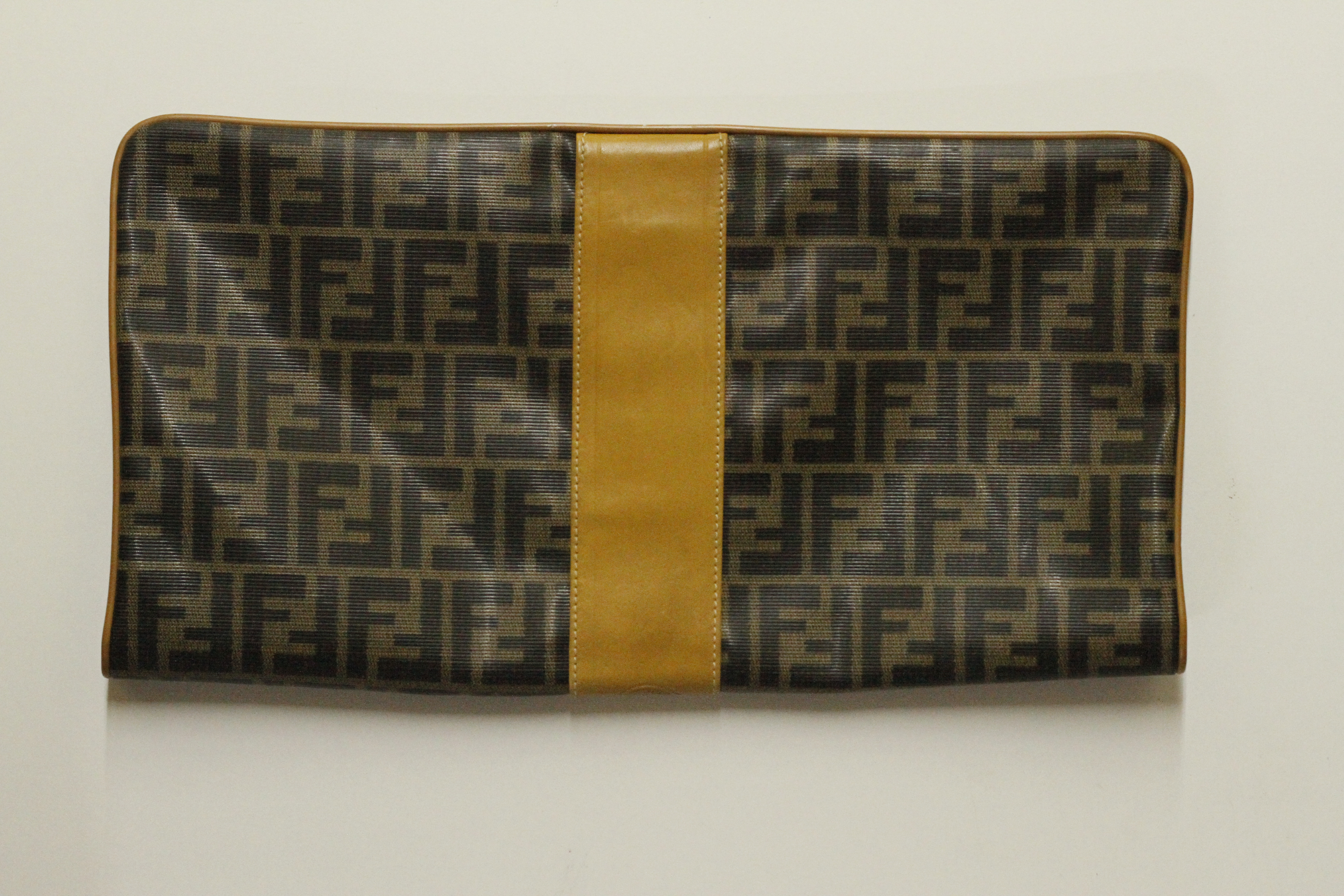 Vintage Fendi Zucca Foldover Clutch